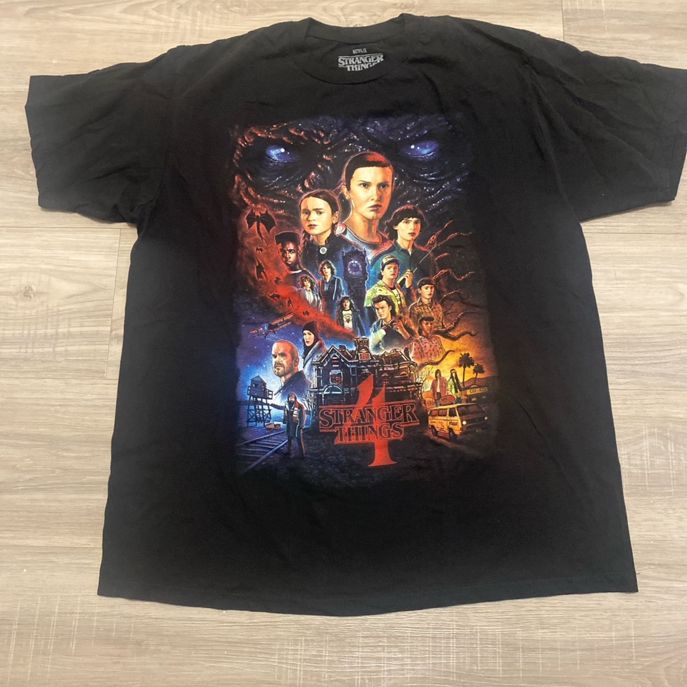 MAD Engine Stranger Things Black Graphic Tee